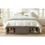 Structure de lit plateforme grand format avec 4 tiroirs de rangement et casier de rangement au pied de lit-2061758619