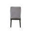 Ensemble de 2 chaises de salle à manger avec siège et dossier rembourrés en lin gris clair et chêne gris