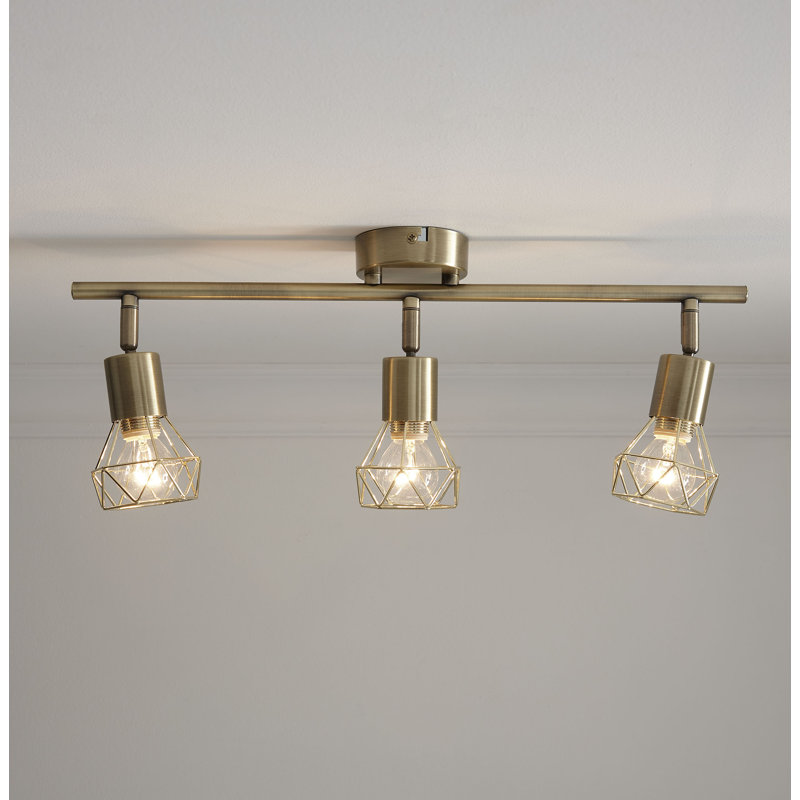 Roulston Semi Flush Mount, Antique Brass