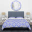 Blue/Cream Microfiber Duvet Cover Set-99449479