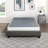 Textured Fabric Queen Mattress Base - Black Metal Construction 12 Slat Support 700Lbs Capacity Easy Up 8.5" Height With Frame & Inch-766352407