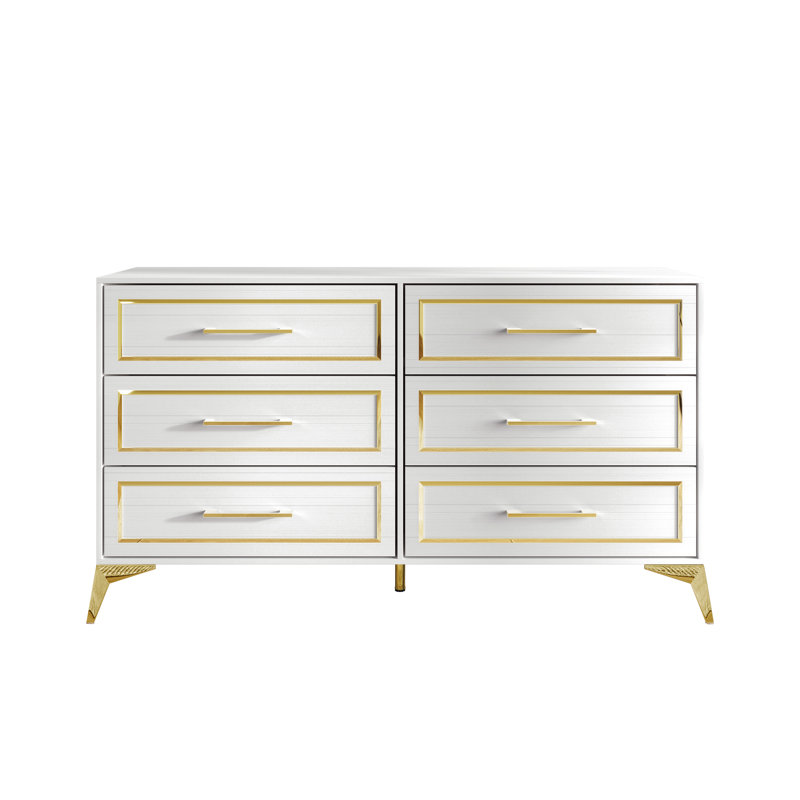 Baccus 52.52'' W 6 - Drawer Dresser, White