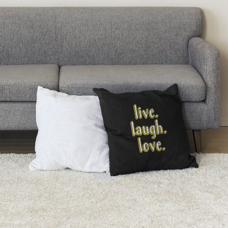 Coussin de sol, 28 po x 28 po, Jaune