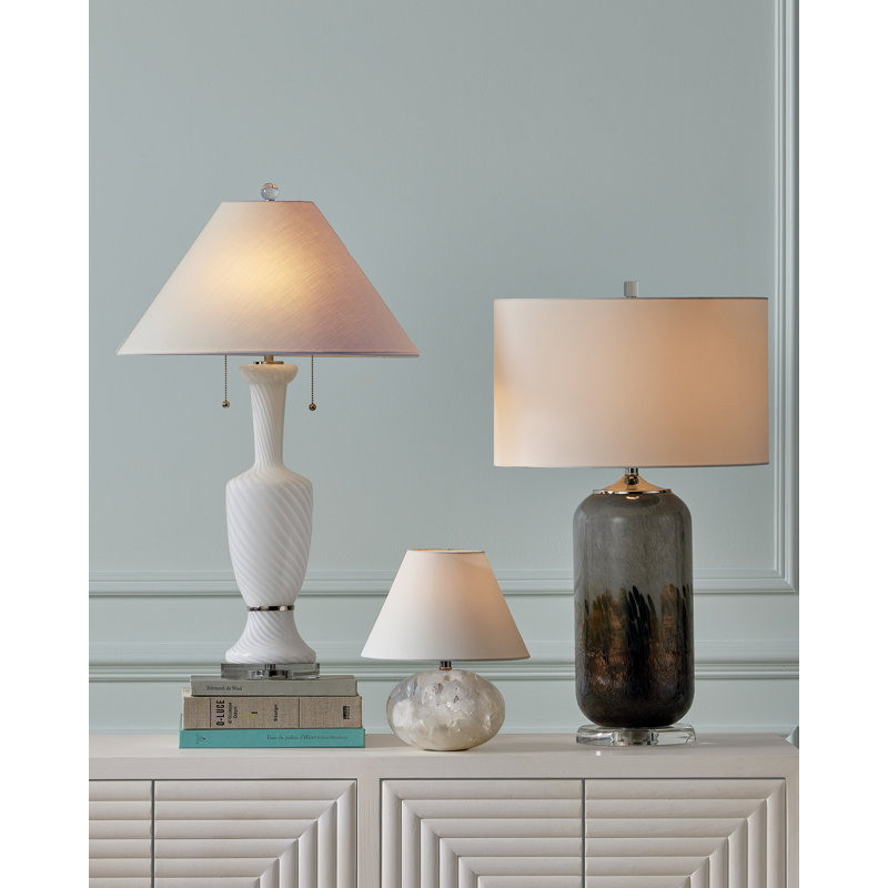 Classico Table Lamp, White/Polished Nickel, White