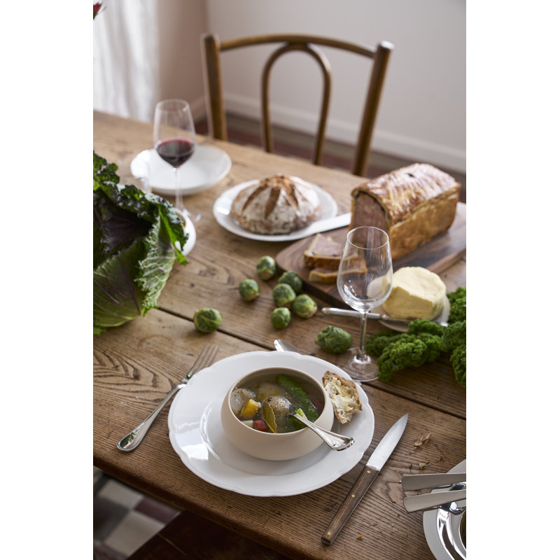 Reminiscence Porcelain Limoges Dinner Plate, White