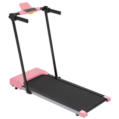 2 In 1 Under Desk Treadmill, 2.5Hp Folding Electric Treadmill Walking Jogging Machine For Home Office With Remote Control, Pink