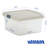 Wham Clip 9L Square Plastic Storage Boxes with Secure Clip Lock Lids. L:29 x W:29 x H:15.5cm Clear/Stone/Slate Grey-138530626