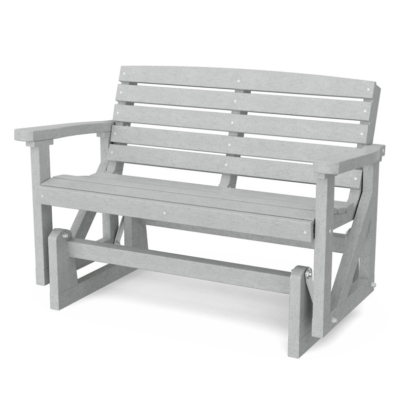 Fauteuil oscillant classique double, Gris clair