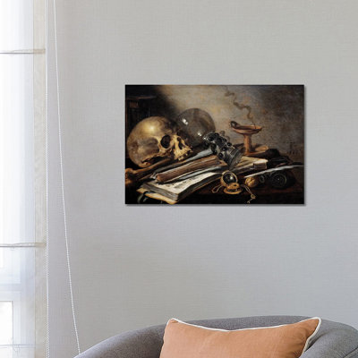 Nature morte, vanite, 1656 - reproduction d'art murale - toile tendue