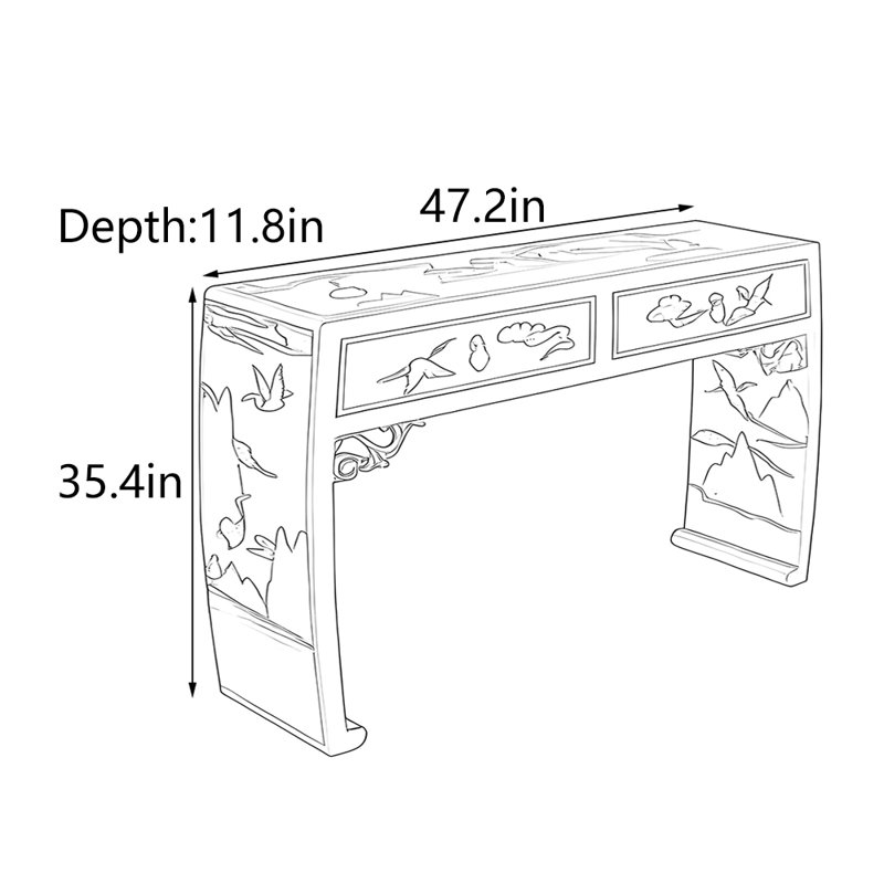 Nouvelle console de hall d'entrée de style chinois