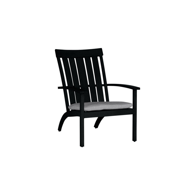 Club Aluminum Adirondack Chair, Welt, Intermix Indigo, Oak