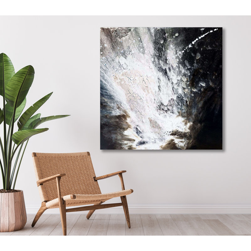 Volcano Contemporary Fine Art, 20" H x 20" W x 1.75" D, White Framed Canvas