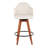 Tenessa Swivel Upholstered Counter Stool with Solid Wood Frame
