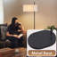 155cm Traditional Floor Lamp with Linen Shade - Stylish Black Metal Stand