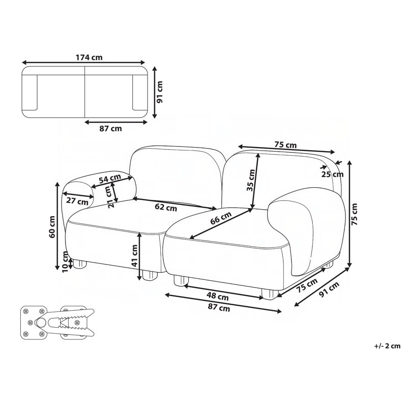 Taminka 2 Seater Sofa