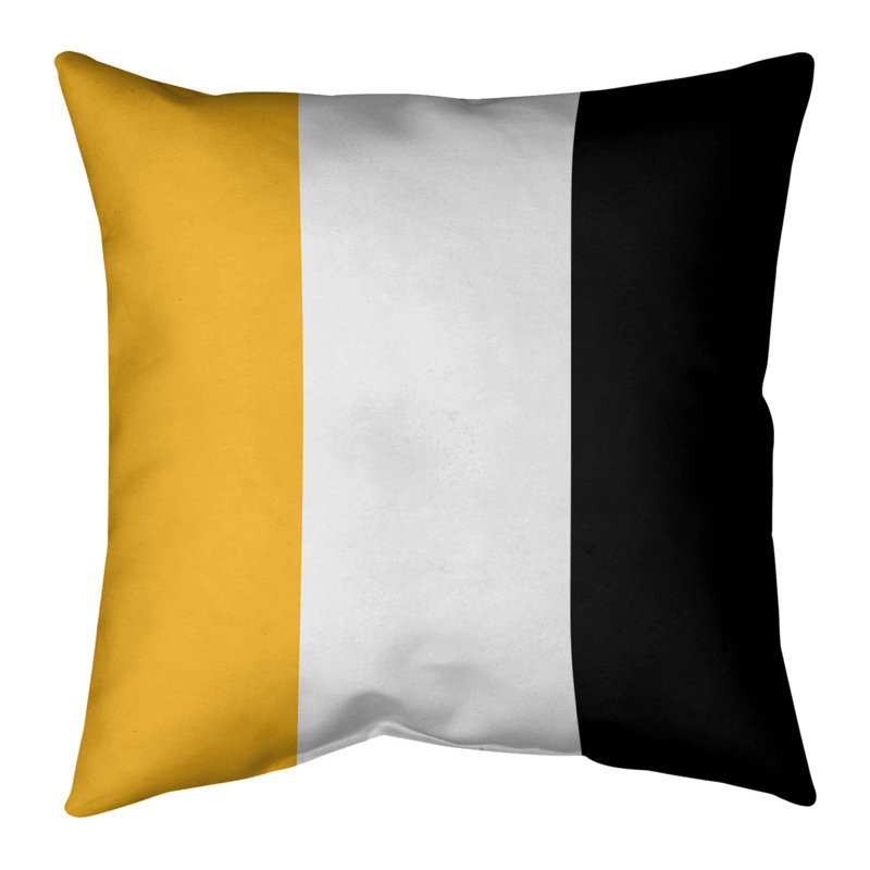 Coussin décoratif réversible en mélange de coton avec fermeture à glissière Pittsburgh Pride Collection, 18 po x 18 po