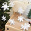 Décorations de flocons de neige d'hiver de Noël, guirlande de 12 flocons de neige et 12 flocons de neige scintillants 3D pour les décorations de Noël