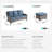 Peridot 72.83 " W Straight Metal and Wicker Patio Sofa with Cushions-69968370