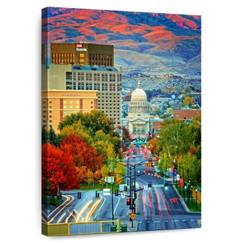 Aime Boise Autumn Sunset, 48" H x 32" W
