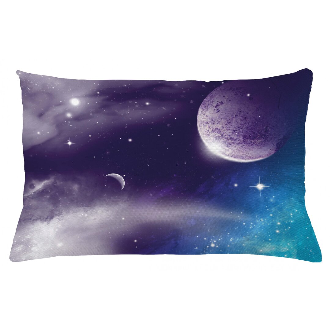 Kissenbezug, Starry Night Sky-Landschaft, Platz, Blau Lila