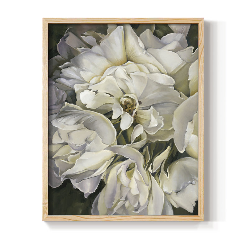 FOR FOR ROSES, reproduction encadrée - bois massif, Naturel, H 11 po x l 9 po