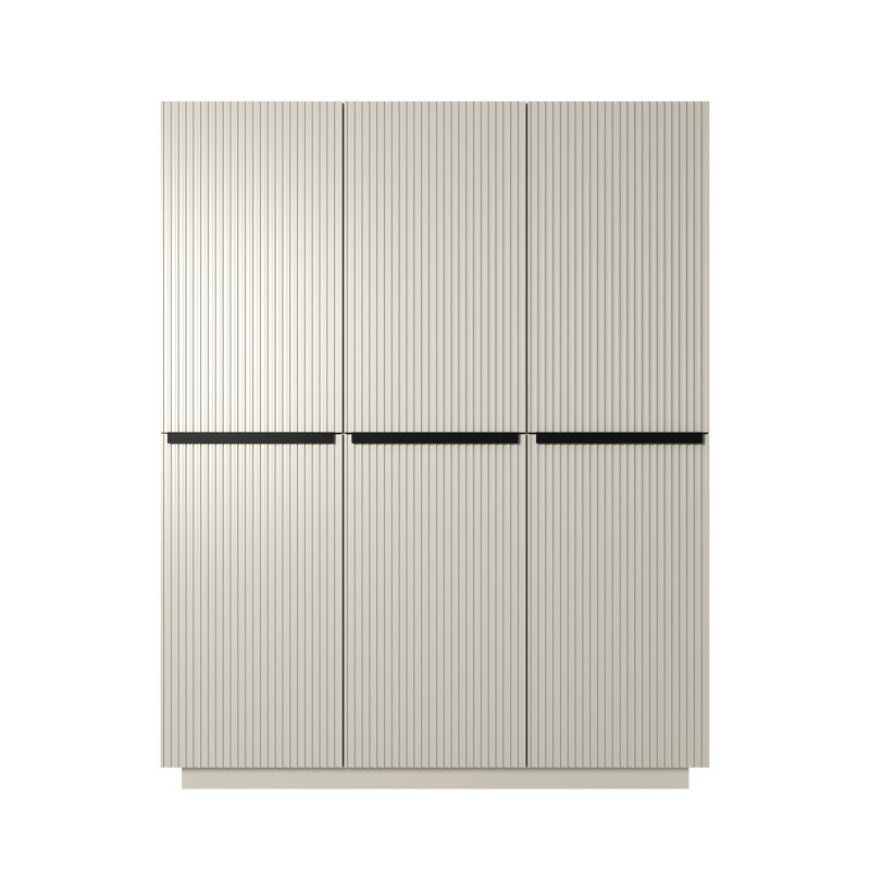 NICOLE SZAFA 150 3D Wardrobe, Cream/Black