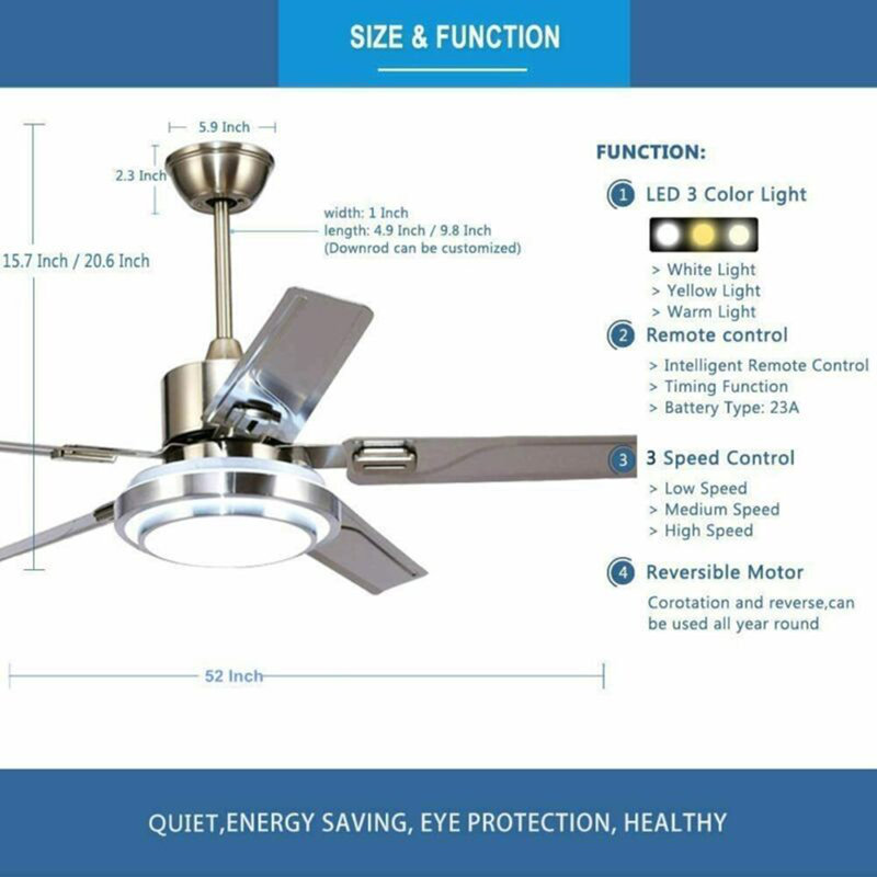 Asterios Ceiling Fan with LED Lights