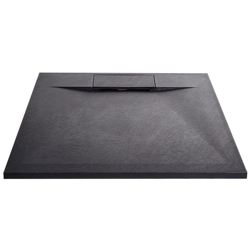 AZZURRO Shower Tray Black 80 x 120 x 3 cm, Black, 3cm H x 80cm W x 80cm D