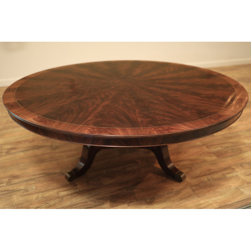 Round Mahogany Wood Dining Table