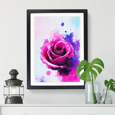 Rose Flower Paint Splatter Vol.2 - Single Picture Frame Print