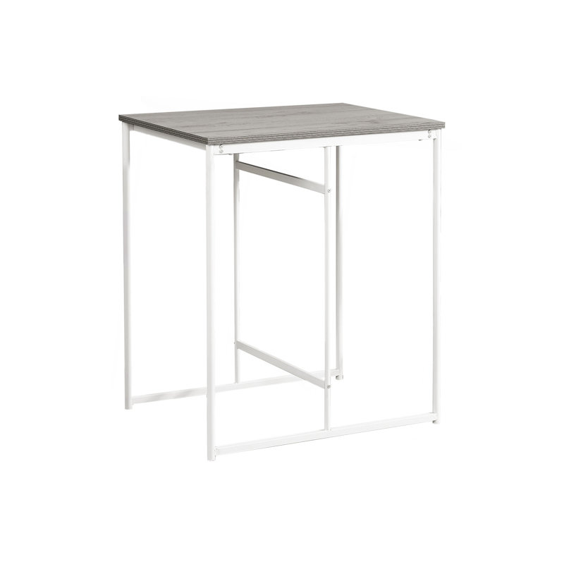 Table de salle à manger, rectangulaire, 32 po, petit comptoir, comptoir en stratifié, cuisine, Gris / Blanc