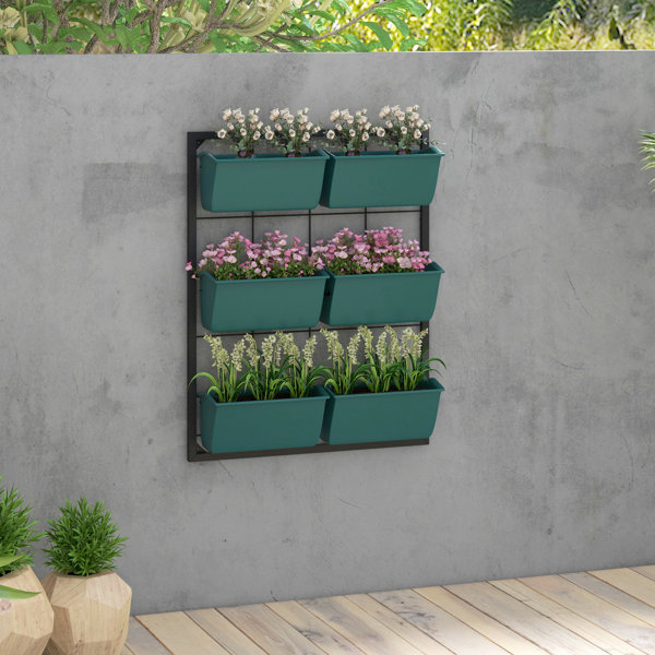 Latitude Run® 3 Hanging Plant Holder With 6 Pots - For Indoor And ...