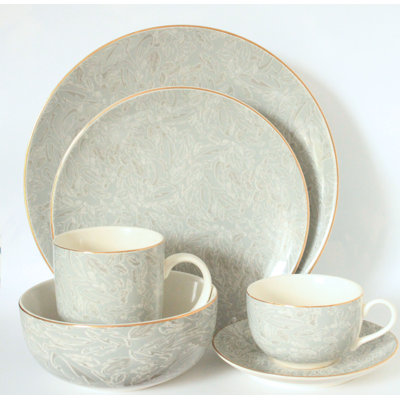 Aybike Piece Porcelain China Dinnerware Set - Service for 4