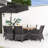6 - Person Wicker Patio Dining Set With Rectangular Table , Cushions Included