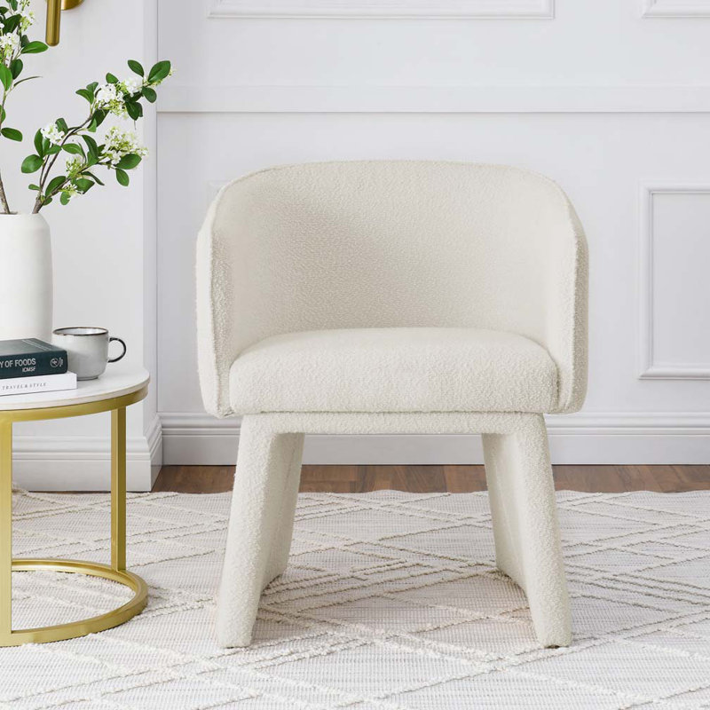 Fauteuil d'appoint rembourré Tallu, Tissu beige