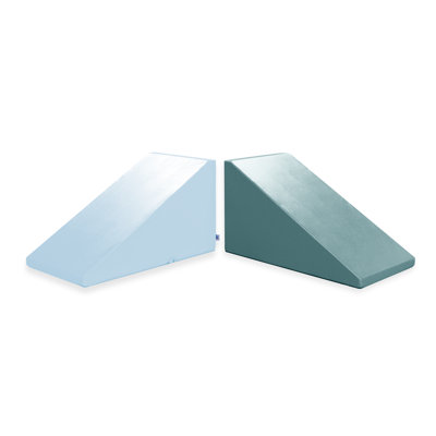 Baby Blue and Pewter Mega Wedges Playroom Shapes for Climbing Jumping and Ramps