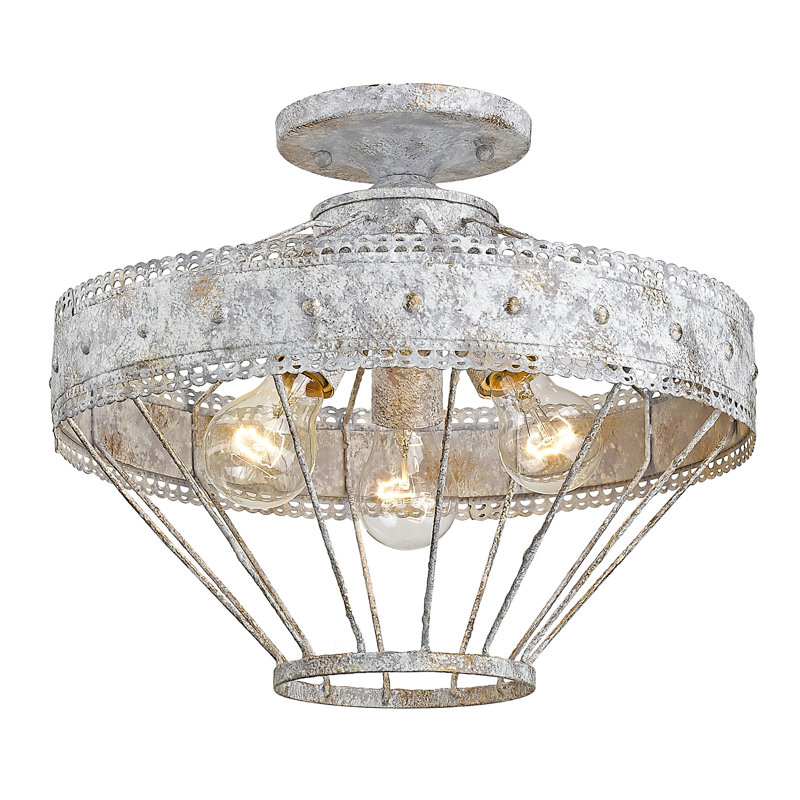Gaius Semi Flush Mount, Oyster