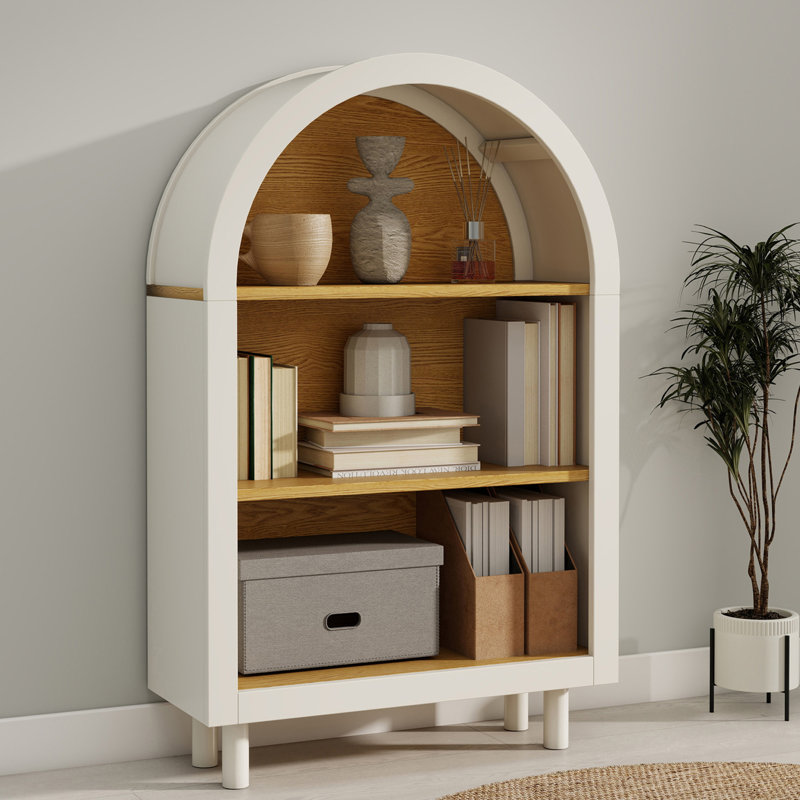 Arched 3-Shelf Bookcase