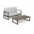 Coussin gris clair / structure grise est en rupture de stock