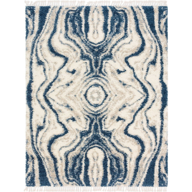 Tapis bleu Mitzy, Rectangle 8 pi x 10 pi