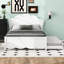 Full Size Wood Platform Bed With Headboard & Twin Trundle, White - No Box Spring, Long-Lasting Build Quality Long Lasting