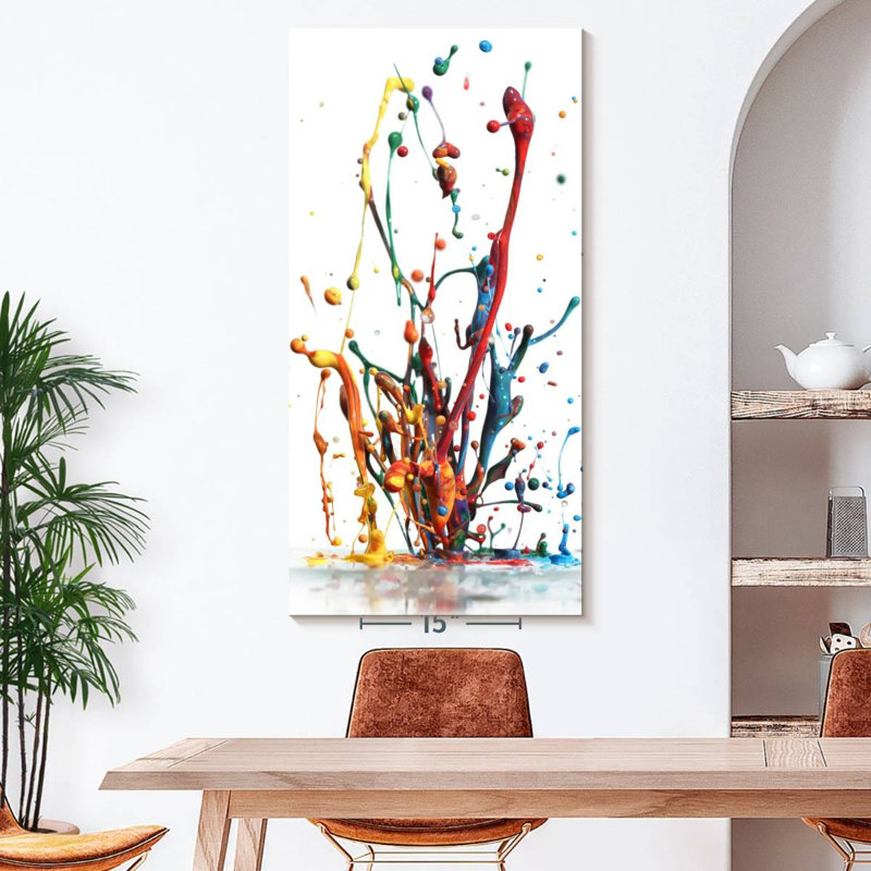 Rainbow Water Splash Canvas Print, 54" H x 27" W x 1.25" D