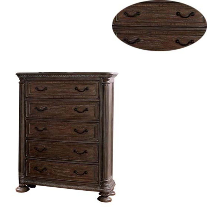 Commode standard 5 tiroirs en bois Ardingly