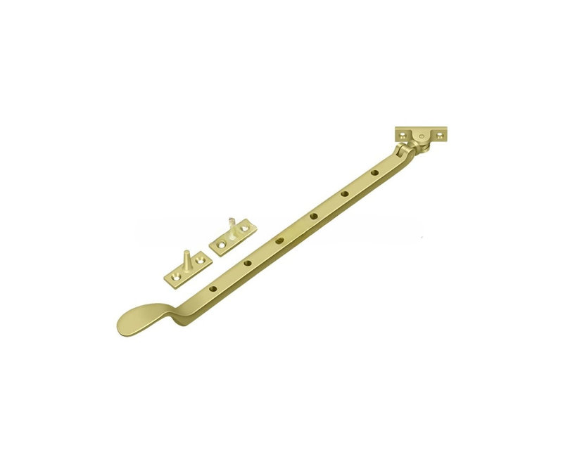 Colonial Casement Stay Adjuster, Polished Brass