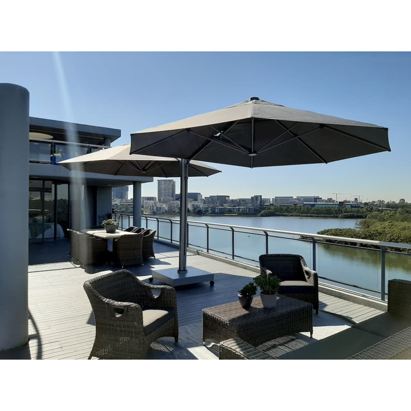 Shadowspec Unity™ Duo Octagon Umbrella, Black, Surface Plate, 11 ft