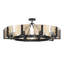  Plafonnier semi-encastré 10 lumières Vinesha en noir mat avec verre ambré-1401045422-1401045334-1401045328