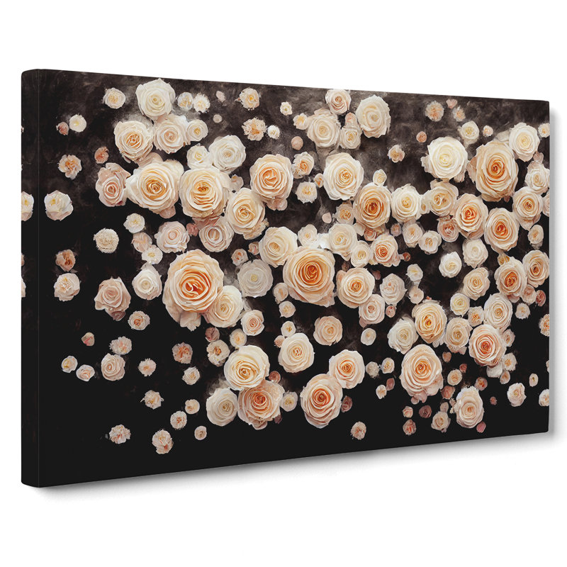 Beautiful Rose Flowers - Wrapped Canvas, 40cm H x 60cm W x 3cm D