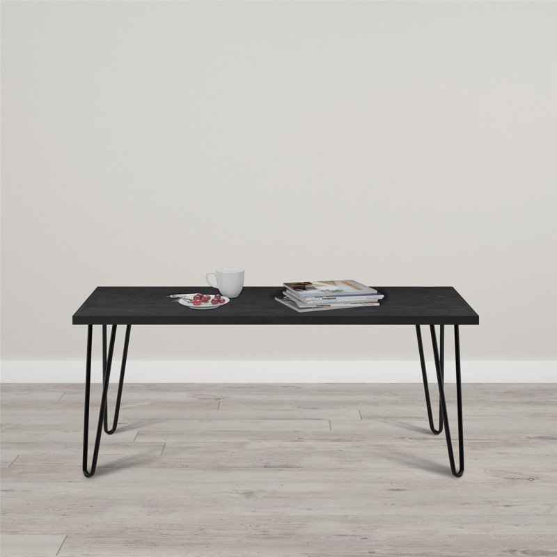 Four Leg Coffee Table, Black Oak