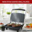 Panini Press Gourmet Grilled Cheese and Sandwich Maker - Electric Indoor Grill with Drip Tray for Healthy Cooking Options (Silver)