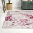 Contemporary Pop Modern Abstract Vintage Faded Maroon/Gray Rug-1075811670
